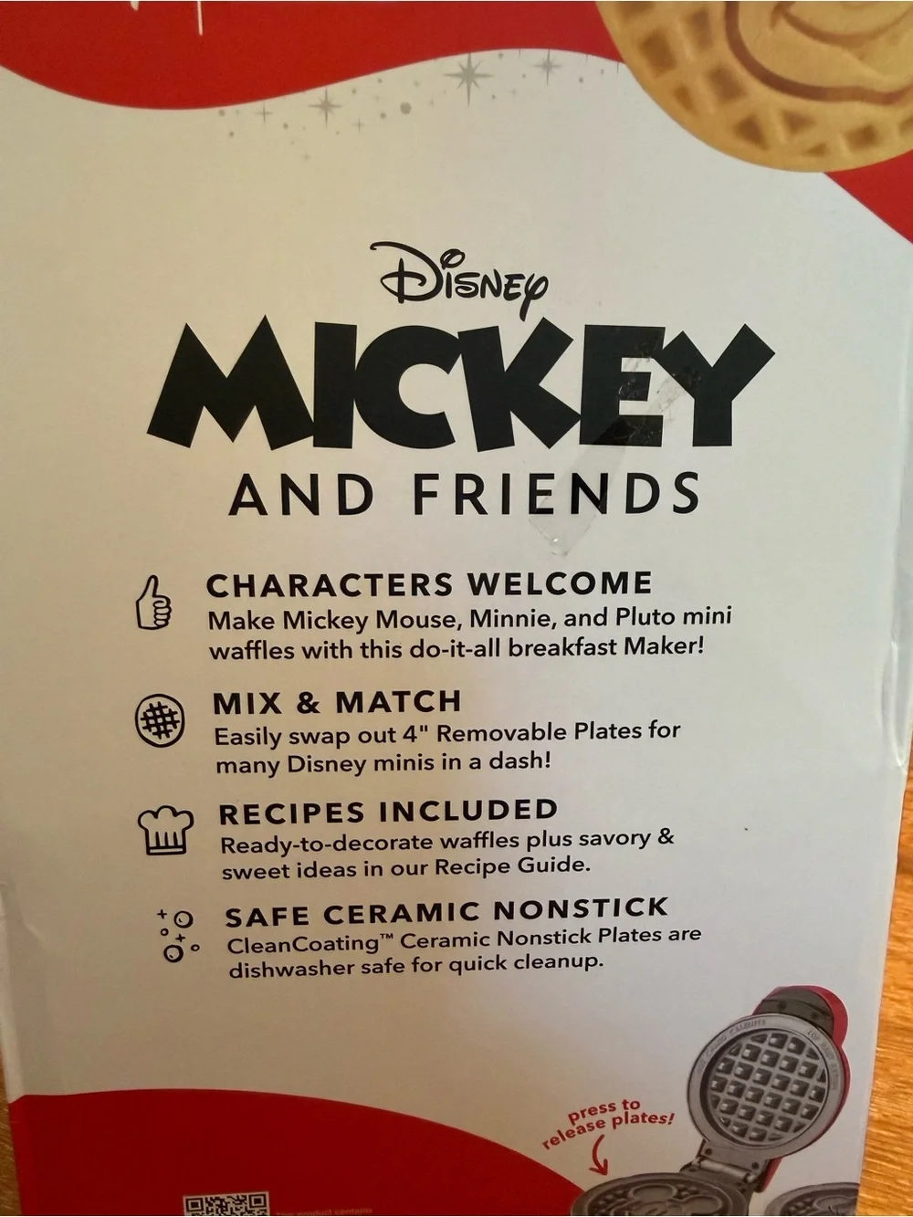 Mickey and Friends mini waffle maker